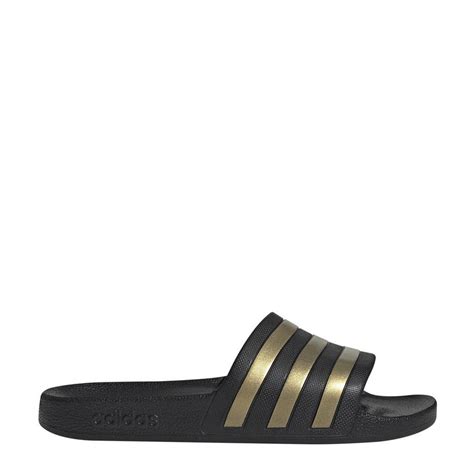 adidas slipper zwart geel|Adidas water slippers.